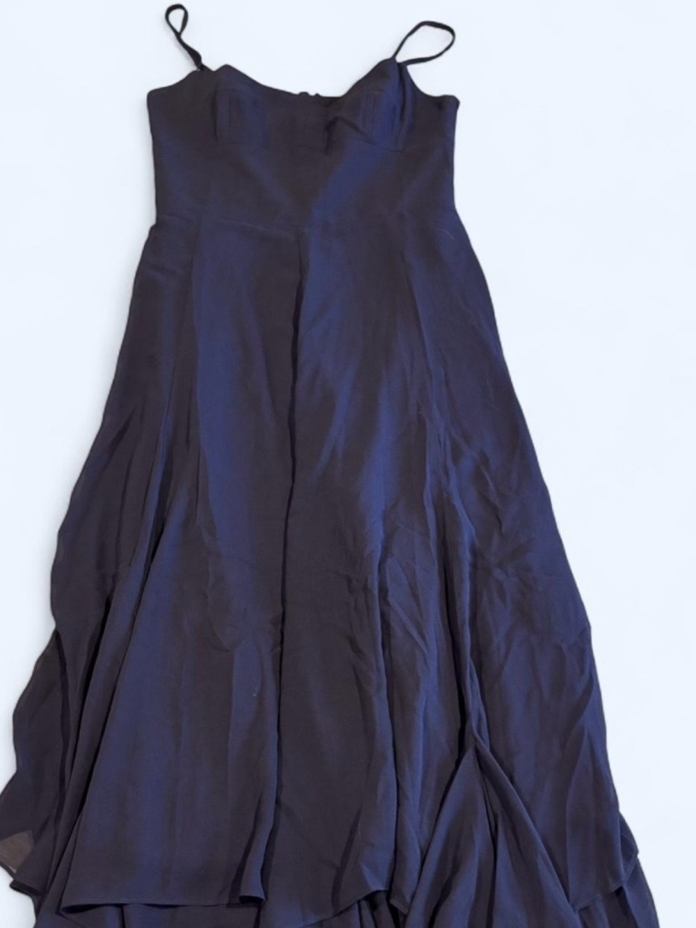 Elegant Black Spaghetti Strap Maxi Dress